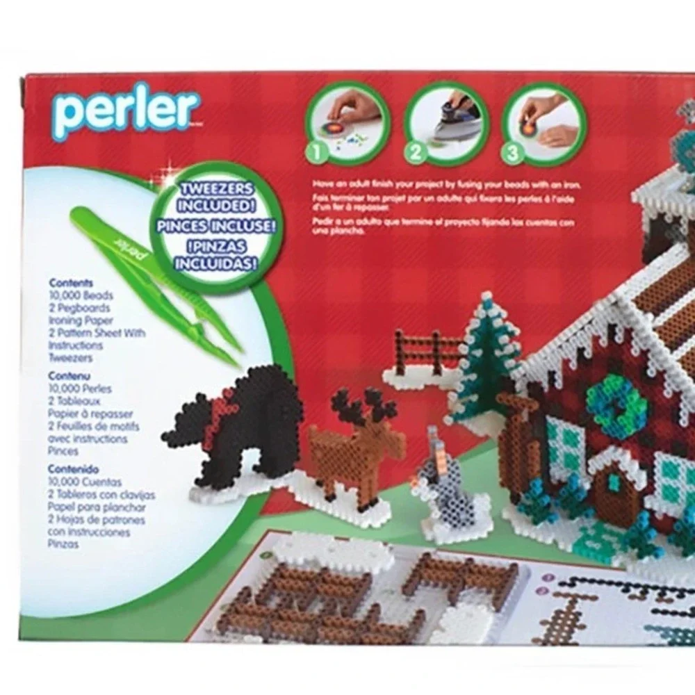 Perler Winter Lodge‎ 3D Fused Bead Kit 10000 Beads Christmas Cabin 80-54450 NEW